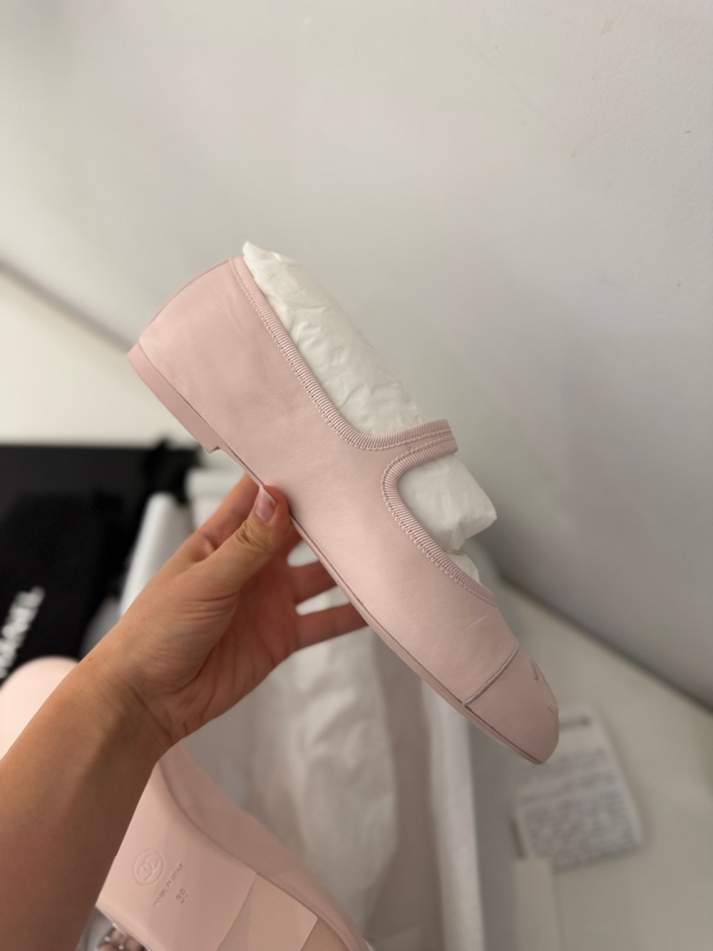 CHANEL Mary Jane Flats Light Pink | Size 39 - Picture 11 of 16